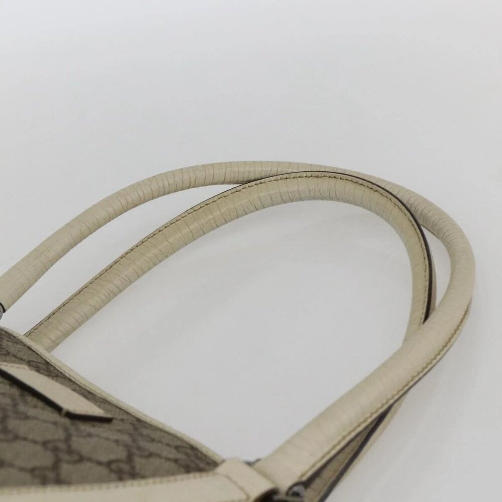 GUCCI GG Supreme Tote Bag PVC Beige Silver - Picture 9 of 16